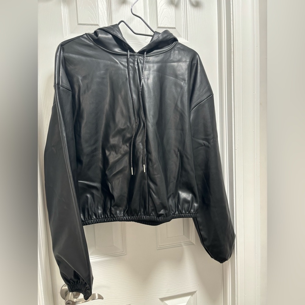 FINAL PRICE Fabletics faux leather hoodie